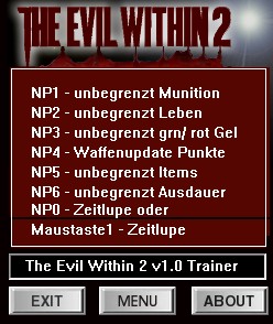 The Evil Within 2: Trainer (+7) [1.0] {dR.oLLe}
