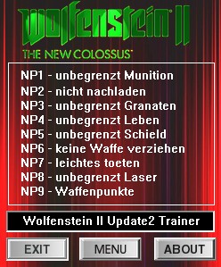 Wolfenstein 2: The New Colossus: Trainer (+8) [Update 2] {dR.oLLe}