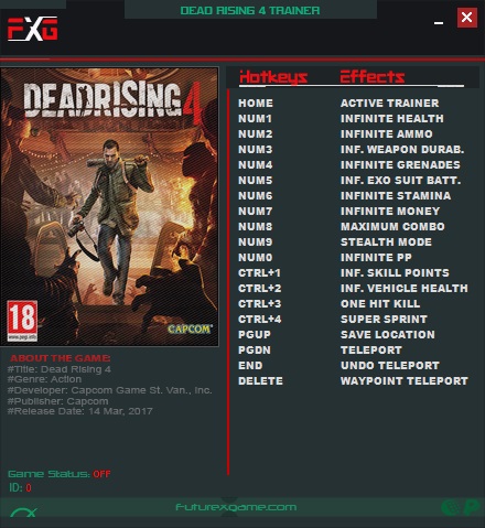 Dead Rising 4: Trainer +16 [Update 3] {FutureX}