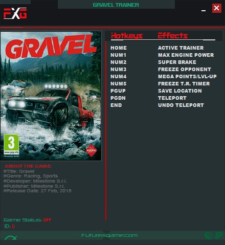 Gravel: Trainer +6 v1.0 {FutureX}