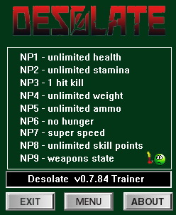 Desolate: Trainer +9 v0.7.84 {dR.oLLe}