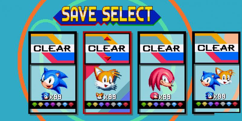 Sonic Mania: Save Game (The game done 100%, Collected all the gold medals)