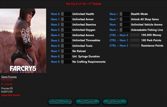 Far Cry 5: Trainer +17 v1.16 {iNvIcTUs oRCuS / HoG}