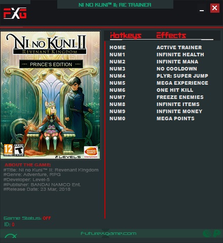Ni no Kuni II: Revenant Kingdom: Trainer +10 v1.0 {FutureX}