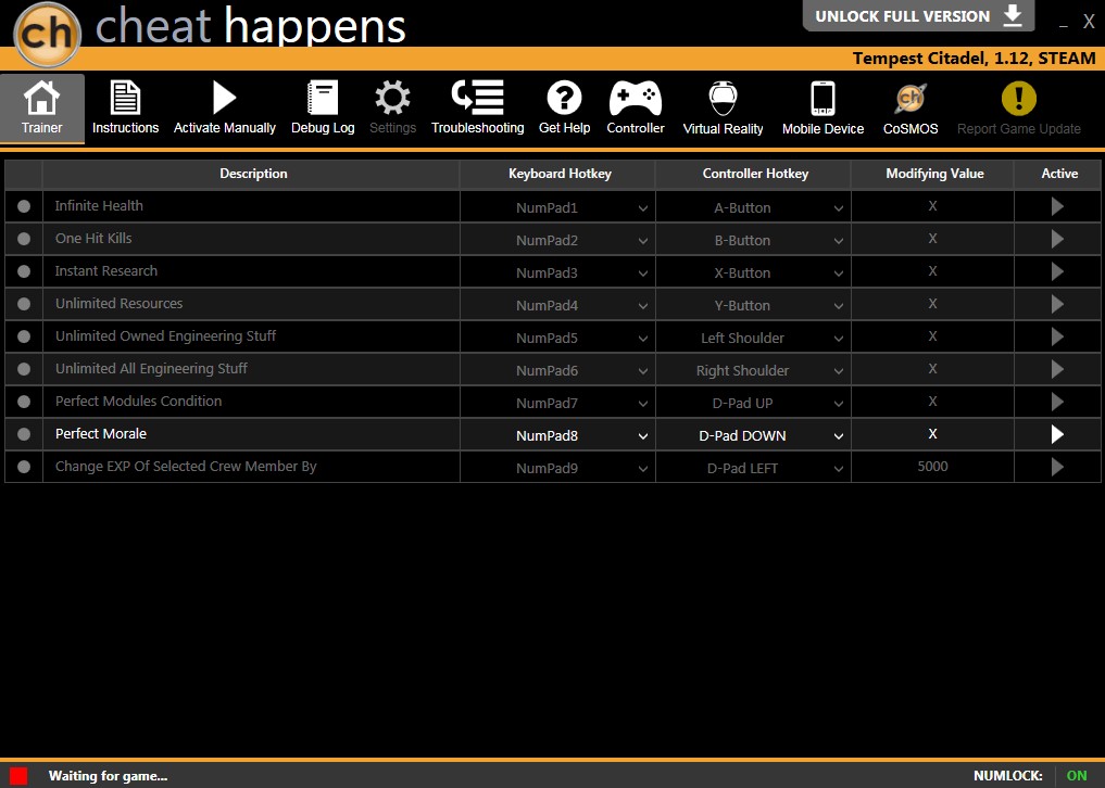 Tempest Citadel: Trainer +9 v1.12 {CheatHappens.com}