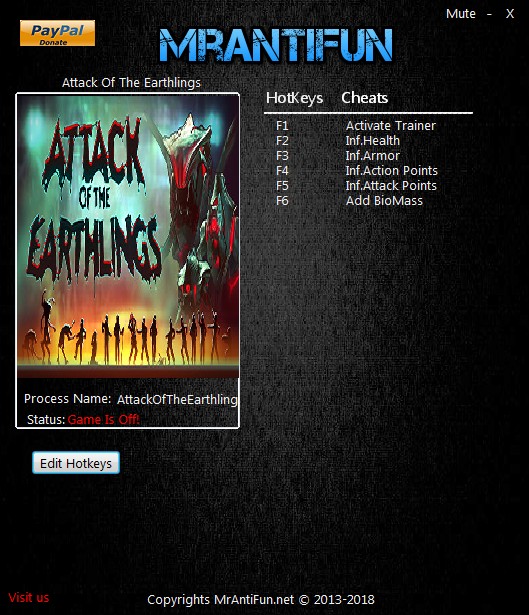 Attack Of The Earthlings: Trainer +5 v1.0.6 {MrAntiFun}