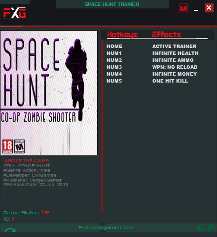 SPACE HUNT: Trainer +5 v1.0 {FutureX}
