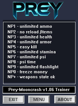 Prey (2017): Trainer +11 v1.06: Mooncrash DLC {dR.oLLe}