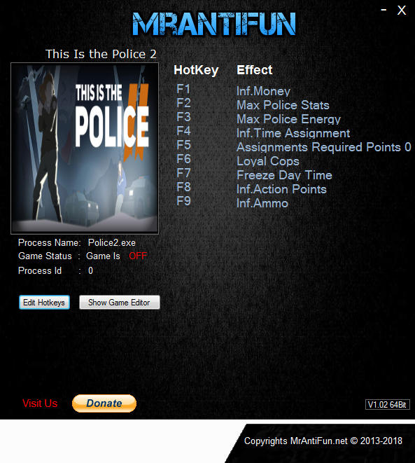 This Is the Police 2: Trainer +9 v1.0.4.0 {MrAntiFun}