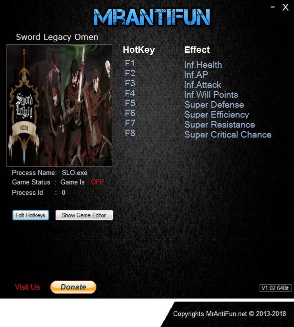 Sword Legacy: Omen - Trainer +8 v0.2.5 {MrAntiFun}