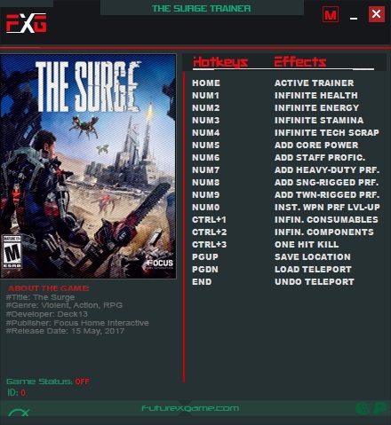 The Surge: Trainer +14 v42854 [Update 8] {FutureX}