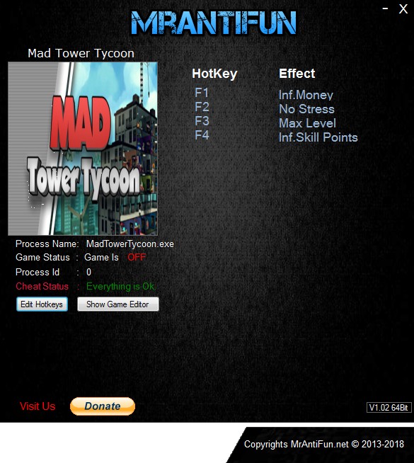 Mad Tower Tycoon: Trainer +4 V18.10.25b {MrAntiFun}