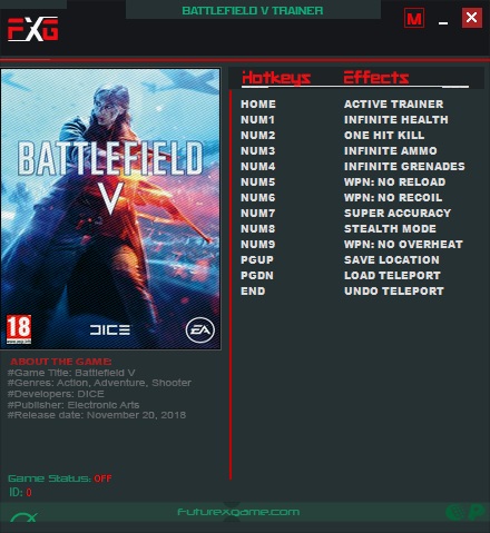 Battlefield 5: Trainer +10 v1.05 