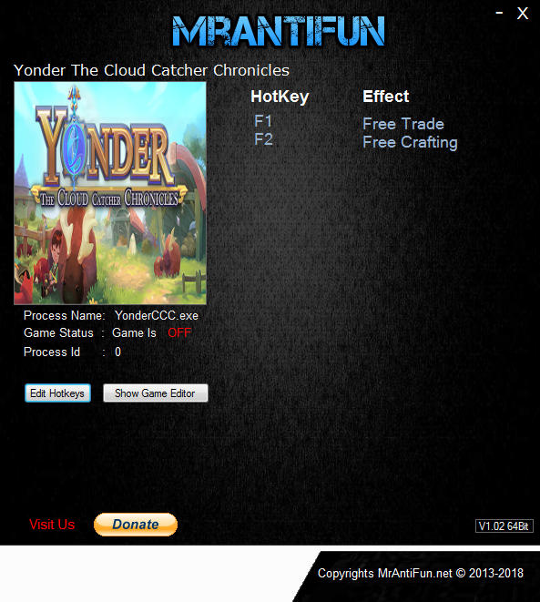 Yonder: The Cloud Catcher Chronicles - Trainer +2 v1.08 {MrAntiFun}