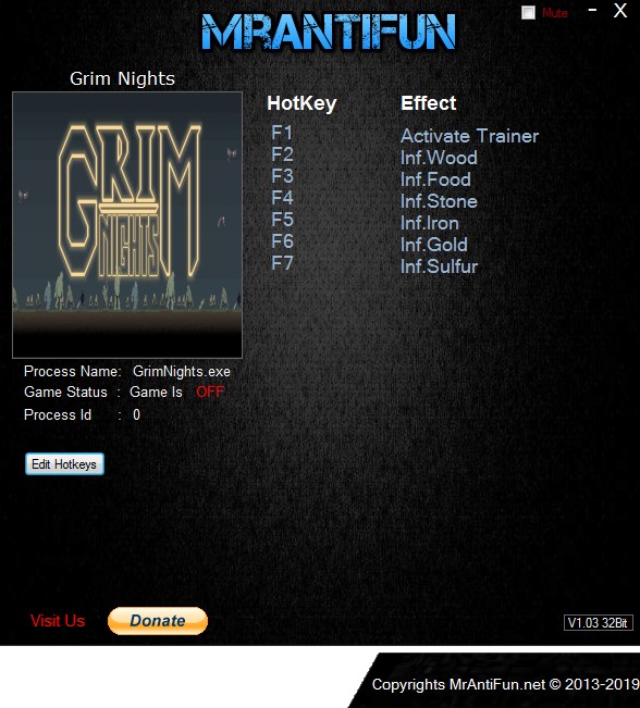 Grim Nights: Traier +6 v1.1.1 {MrAntiFun}