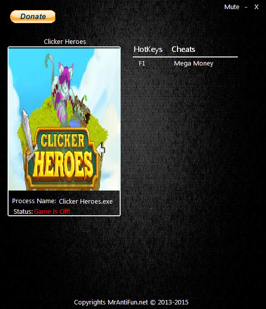 Clicker Heroes: Trainer (+1  Money) [1.0] {MrAntiFun}
