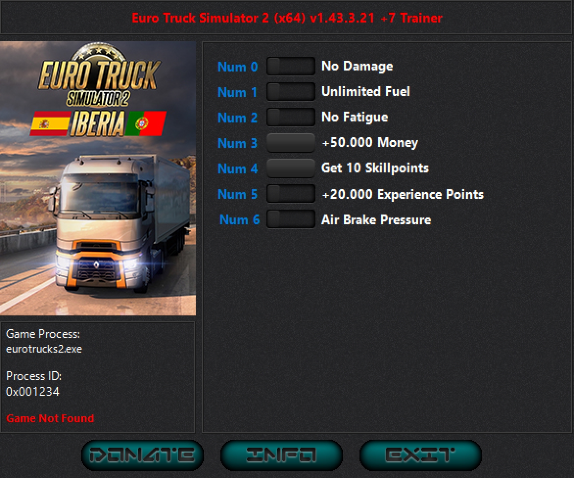 Euro Truck Simulator 2: Trainer +7 v1.48.5.76 {iNvIcTUs oRCuS / HoG}