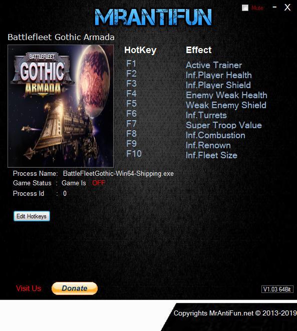 Battlefleet Gothic: Armada: Trainer +9 v1.8.12174 {MrAntiFun}