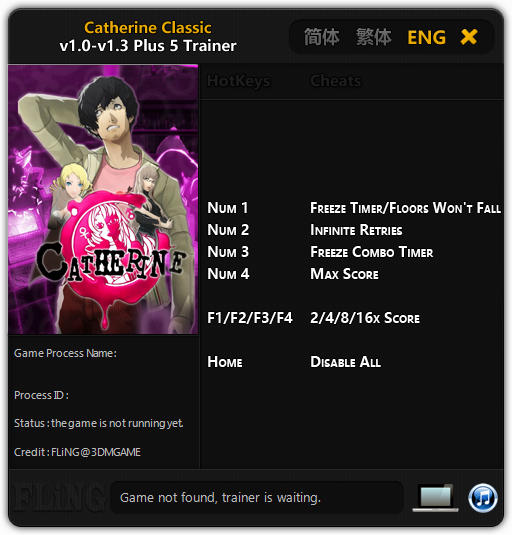 Catherine: Trainer +5 v1.0-v1.3 {FLiNG}