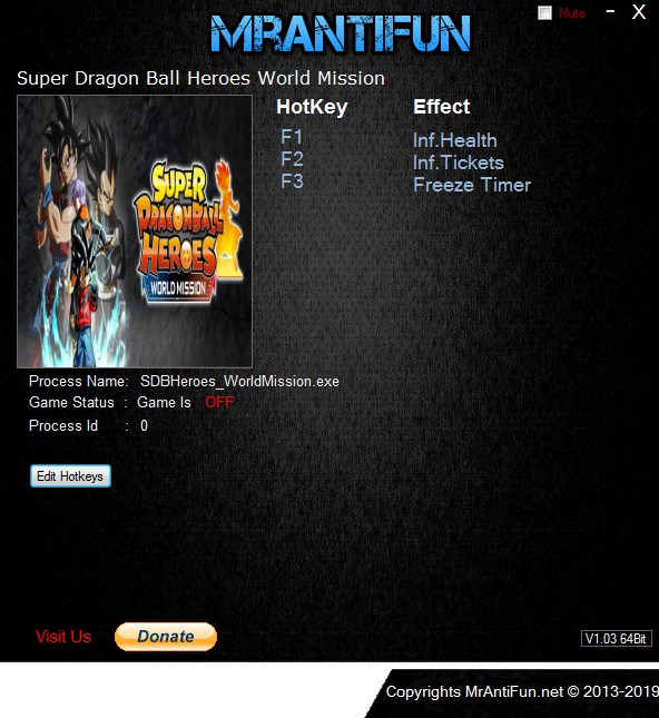 Super Dragon Ball Heroes: World Mission - Trainer +3 v20.4.2019 {MrAntiFun}