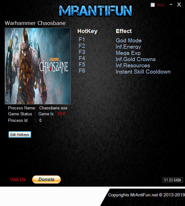 Warhammer: Chaosbane - Trainer +6 v1.0 {MrAntiFun}
