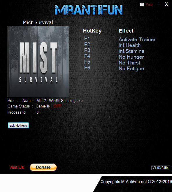 Mist Survival: Trainer +5 v0.3.0 {MrAntiFun}