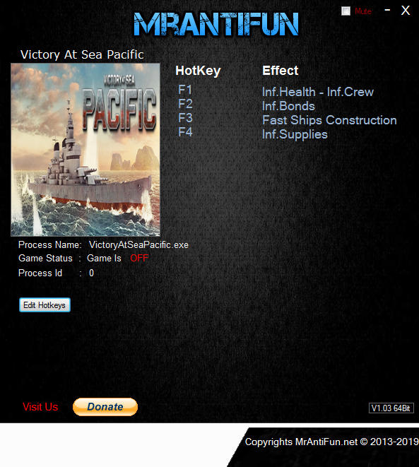 Victory At Sea Pacific: Trainer +4 v1.4.0 {MrAntiFun}