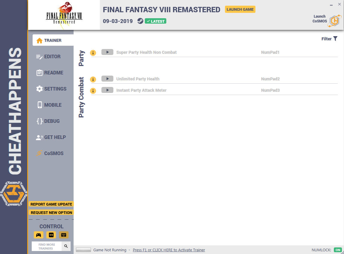 Final Fantasy VIII Remastered: Trainer +15 v1.0 {CheatHappens.com}