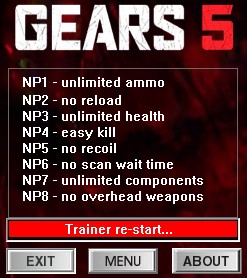 Gears 5: Trainer +8 {dR.oLLe}