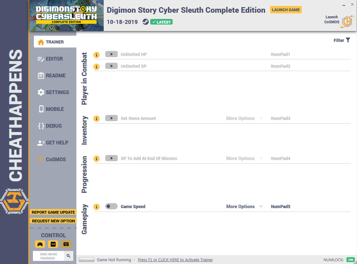 Digimon Story Cyber Sleuth: Complete Edition - Trainer +10 v1.0 {CheatHappens.com}