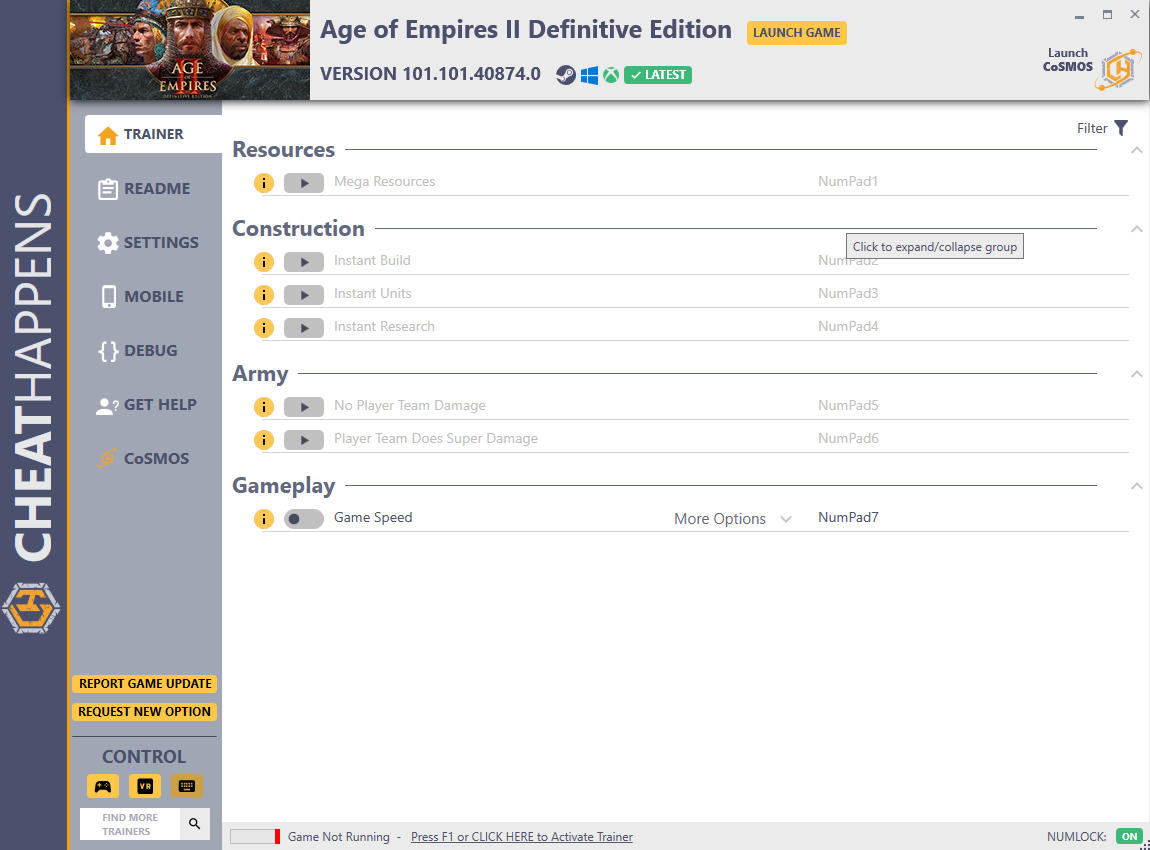 Age of Empires II: Definitive Edition - Trainer +14 v101.101.40874.0 {CheatHappens.com}