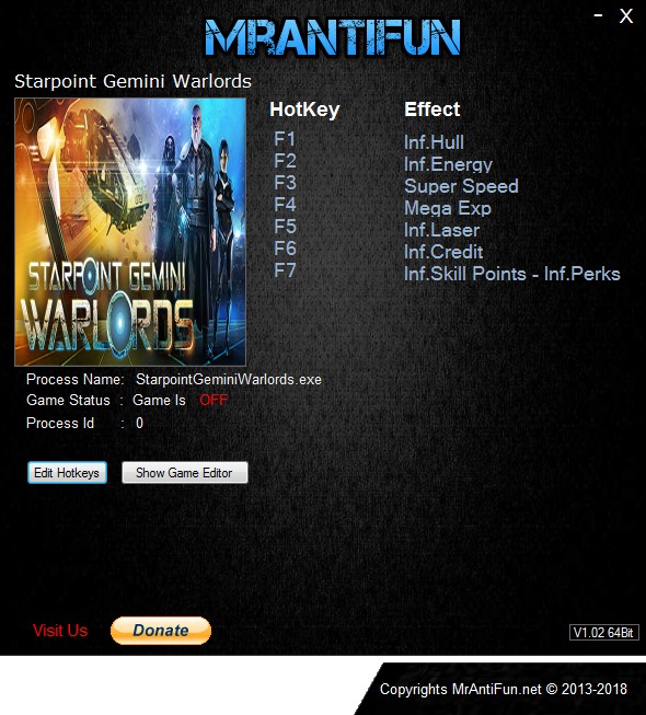 Starpoint Gemini Warlords: Trainer +8 v2.040.0 {MrAntiFun}