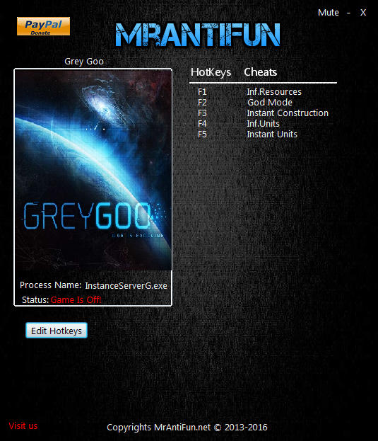 Grey Goo: Trainer +5 v0.34.601126 {MrAntiFun}