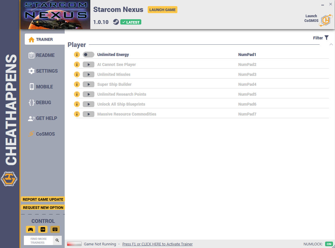 Starcom: Nexus - Trainer +7 v1.0.10 {CheatHappens.com}