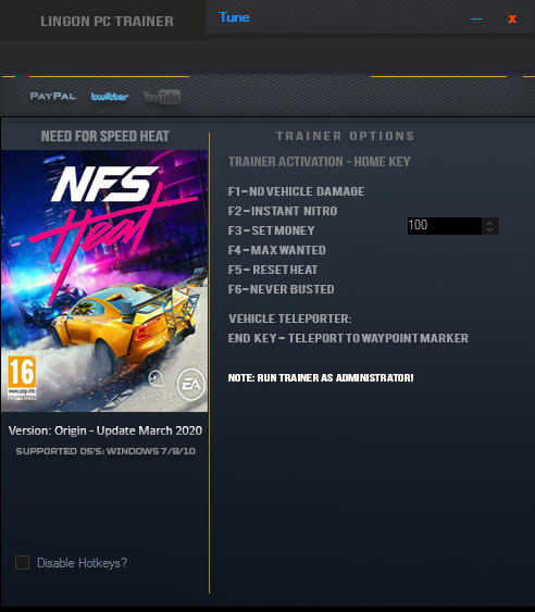 Need for Speed: Heat - Trainer +7 v2020.03.04 {LinGon}