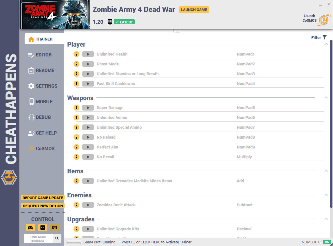 Zombie Army 4 - Dead War: Trainer +20 v1.20 {CheatHappens.com}