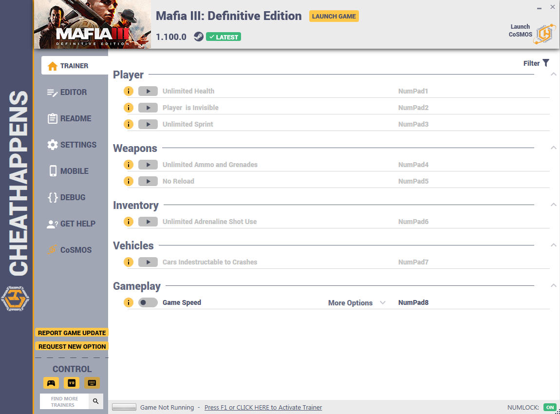 Mafia III Definitive Edition: Trainer +17 v1.100.0 {CheatHappens.com}