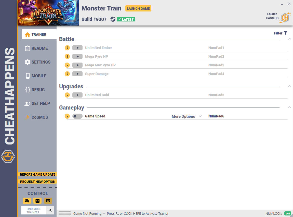 Monster Train: Trainer +6 Build #9307 {CheatHappens.com}