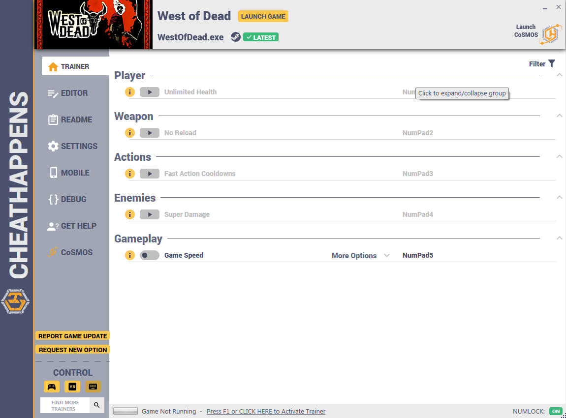 West of Dead: Trainer +11 v1.0 {CheatHappens.com}