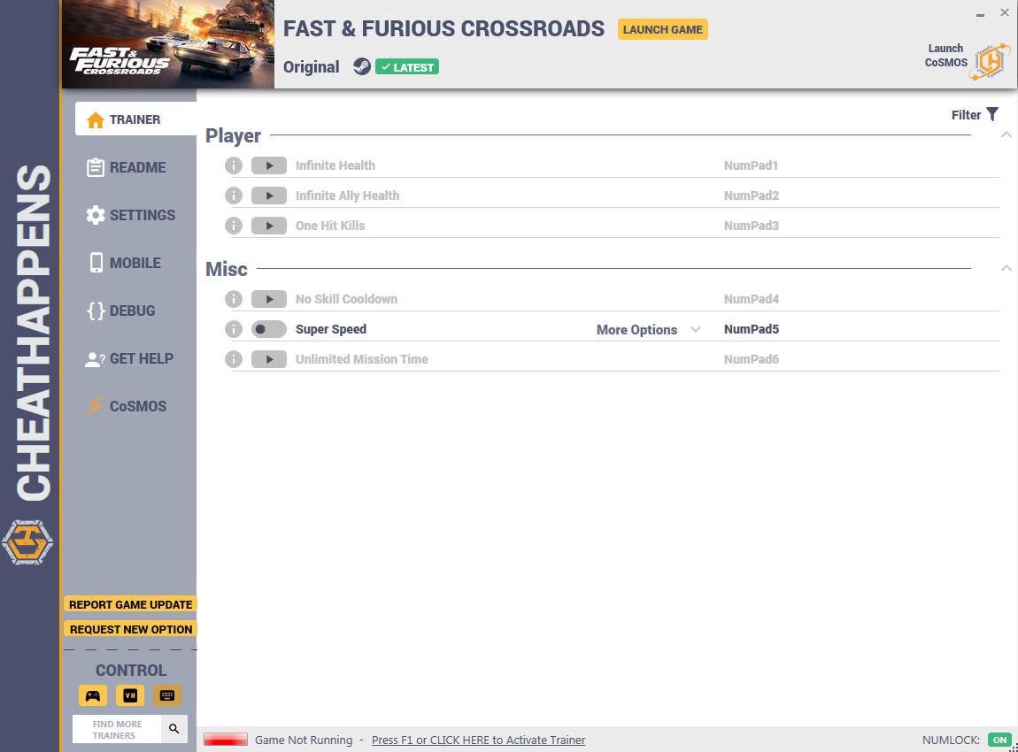 Fast and Furious: Crossroads - Trainer +6 v1.0 {CheatHappens.com}