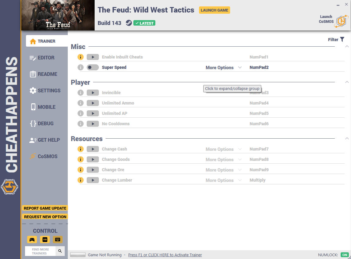 The Feud: Wild West Tactics - Trainer +14 Build 143 {CheatHappens.com}