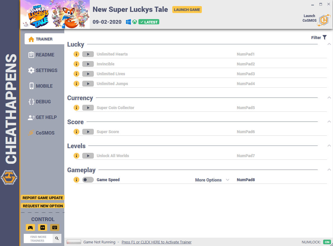 New Super Lucky's Tale Trainer +8 v1.0 {CheatHappens.com}