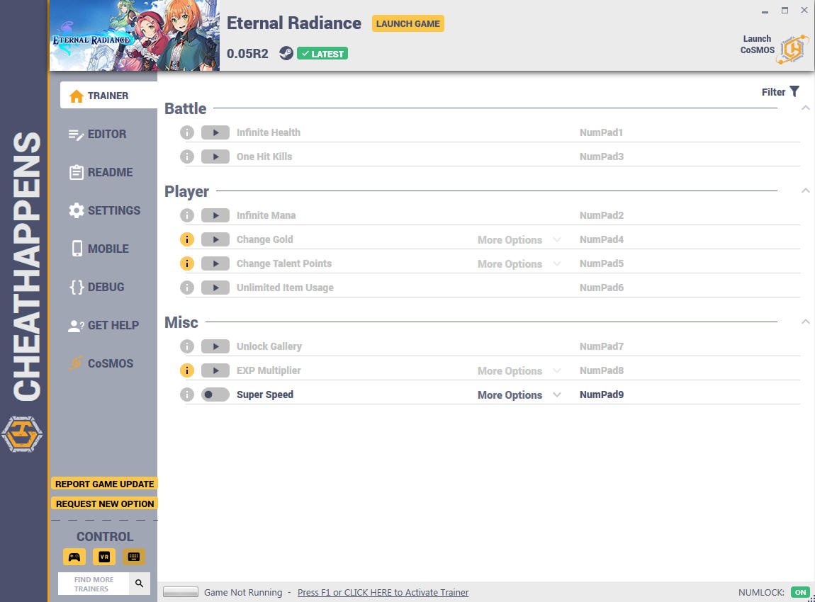 Eternal Radiance: Trainer +11 v0.05R2 {CheatHappens.com}
