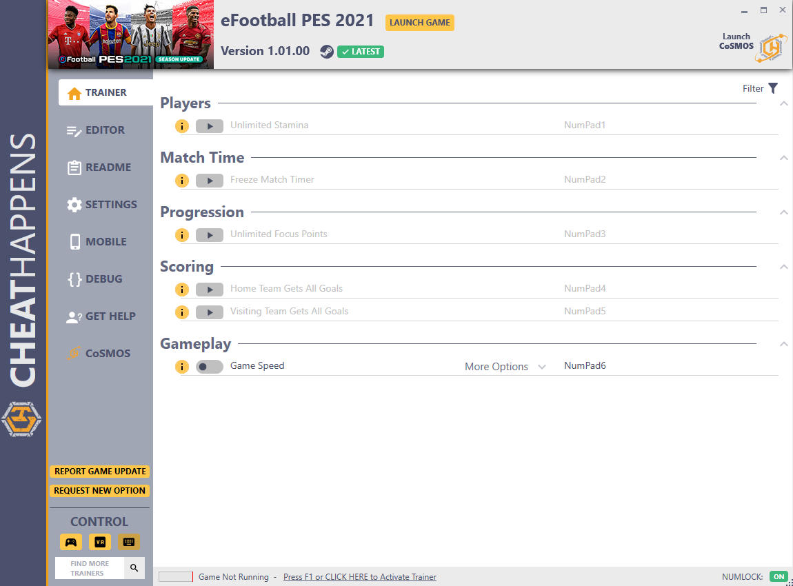 eFootball PES 2021 Season Update: Trainer +8 v1.01.00 {CheatHappens.com}