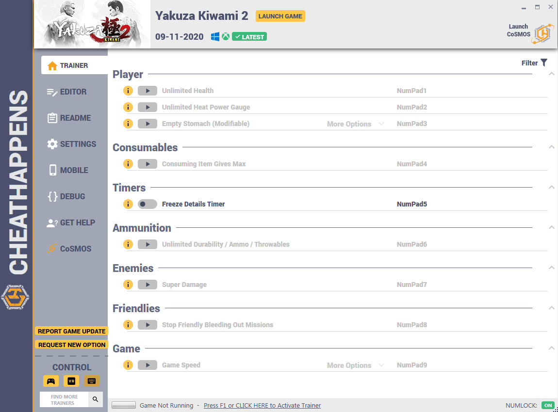 Yakuza Kiwami 2: Trainer +11 v1.0 (GAMEPASS) {CheatHappens.com}