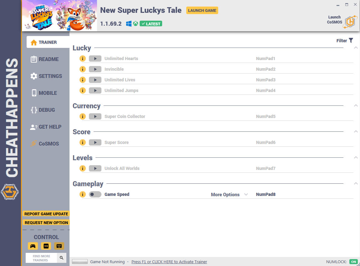 New Super Lucky's Tale: Trainer +8 v1.1.69.2 (GAMEPASS) {CheatHappens.com}
