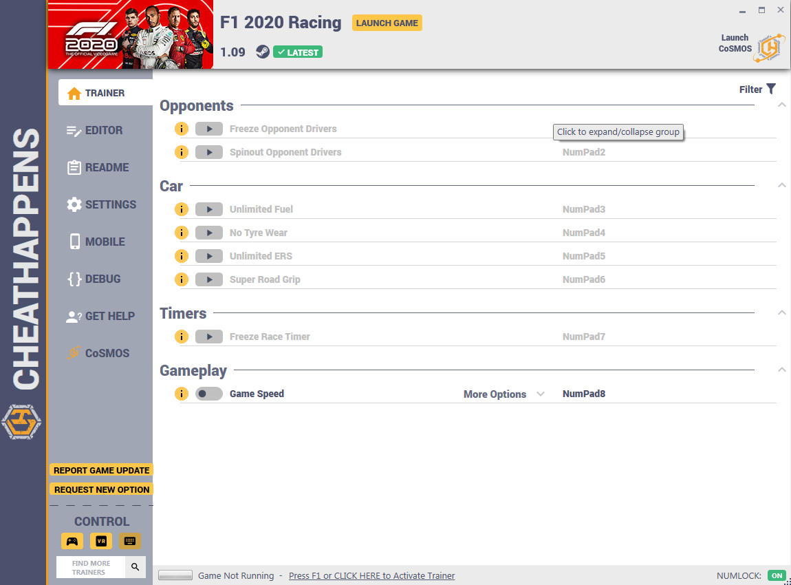 F1 2020: Trainer +12 v1.09 {CheatHappens.com}