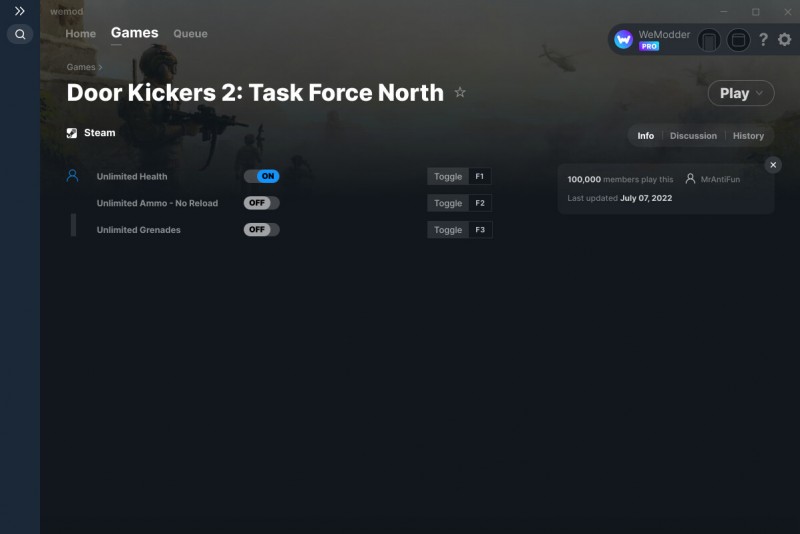 Door Kickers 2: Task Force North - Trainer +3 v07.07.2022 {MrAntiFun / WeMod}