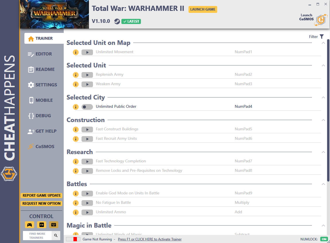 Total War: Warhammer 2 - Trainer +25 v1.10.0 HF (+THE TWISTED AND THE TWILIGHT) {CheatHappens.com}