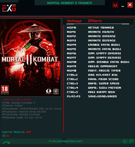 Mortal Kombat 11: Trainer +16 v20200929 {FutureX}